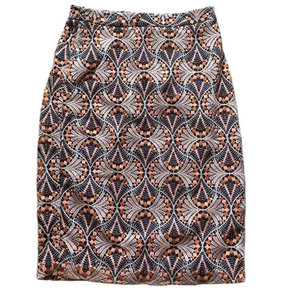 Anthropologie Moulinette Soeurs Svetla Lace Pencil Skirt Multicolor Sz 4 - Picture 2 of 5